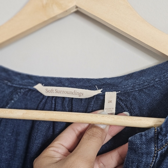 Soft Surroundings Julieta Casual Popover Dress Size 2X - Picture 4 of 8